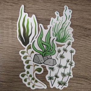 4/$10 Stickers - Set of 5 Seaweed Stickers
